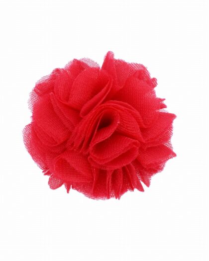 Pompom Haarspange Rot