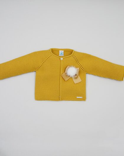 Baby Strickjacke mit Bommel