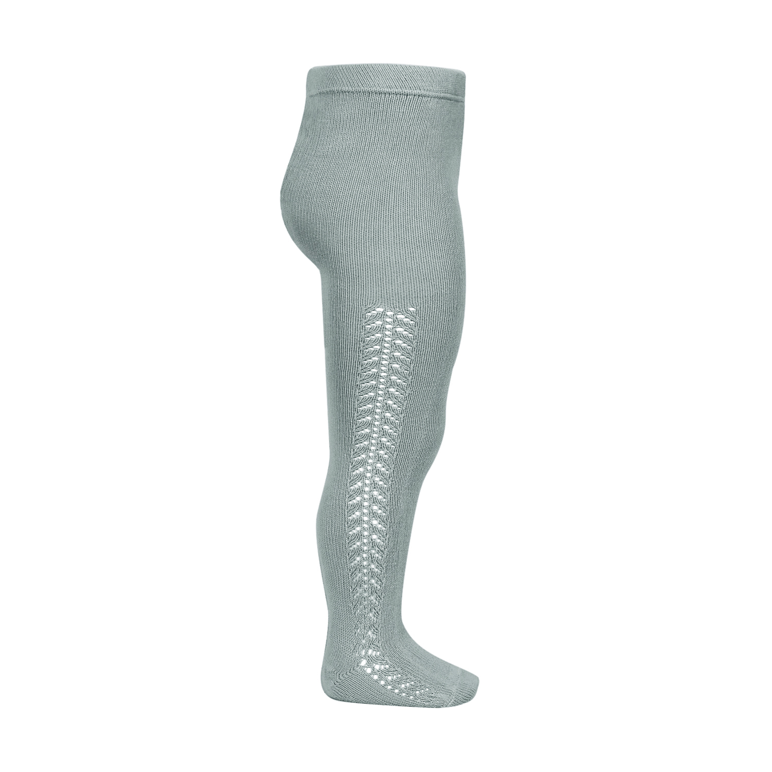 Strumpfhose in Pastellgrün mit lochmuster