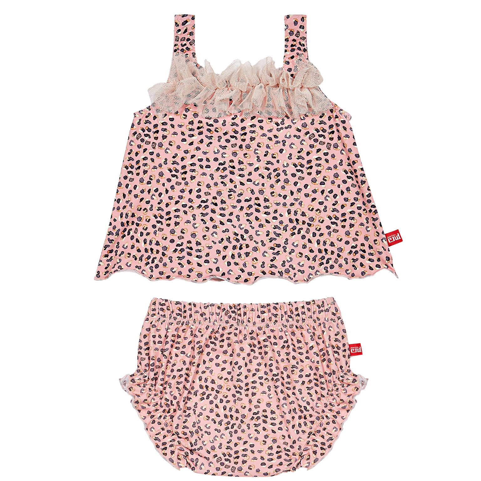 Baby-Badeanzug 2-Teiler "Animal Prints" UPF 50 (rosa)