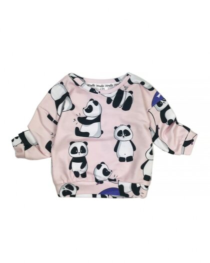 Babybekleidung - Sweatshirt & Joggers "Panda" 2er-Set (rosa)