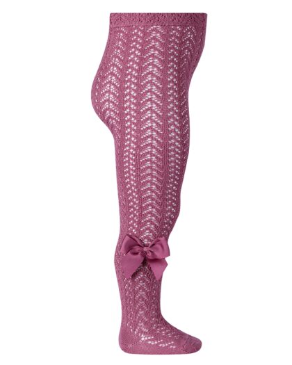 Strumpfhose mit Satinschleife in Mauve