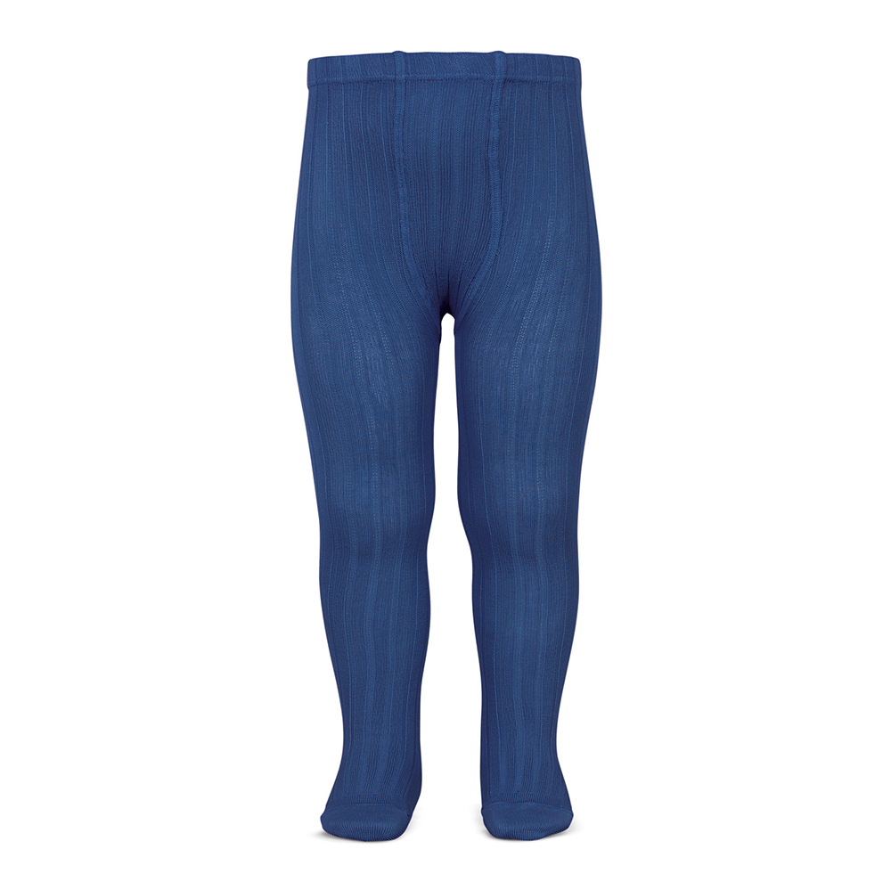 Gerippte Strumpfhose Blau