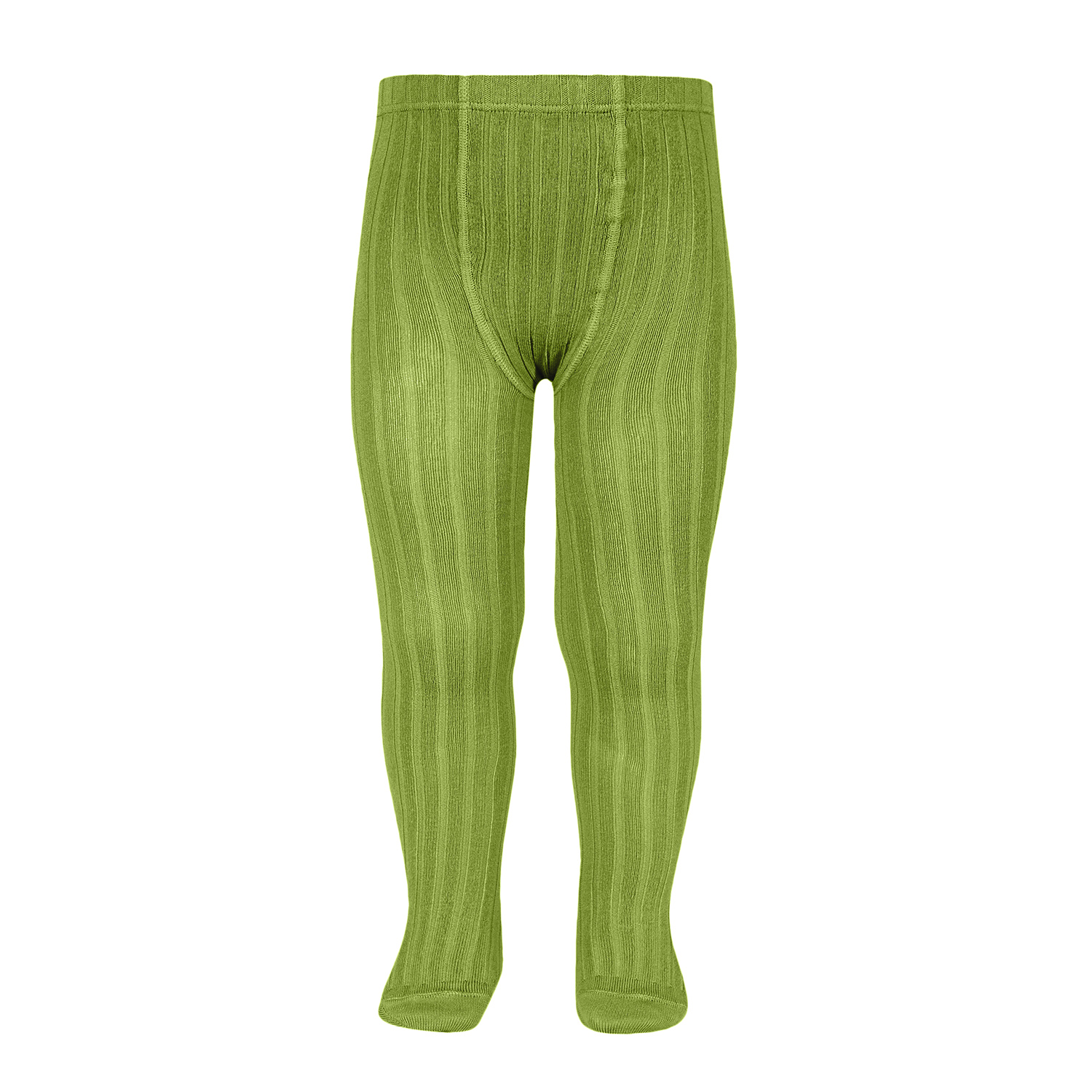 Gerippte Strumpfhose Limette