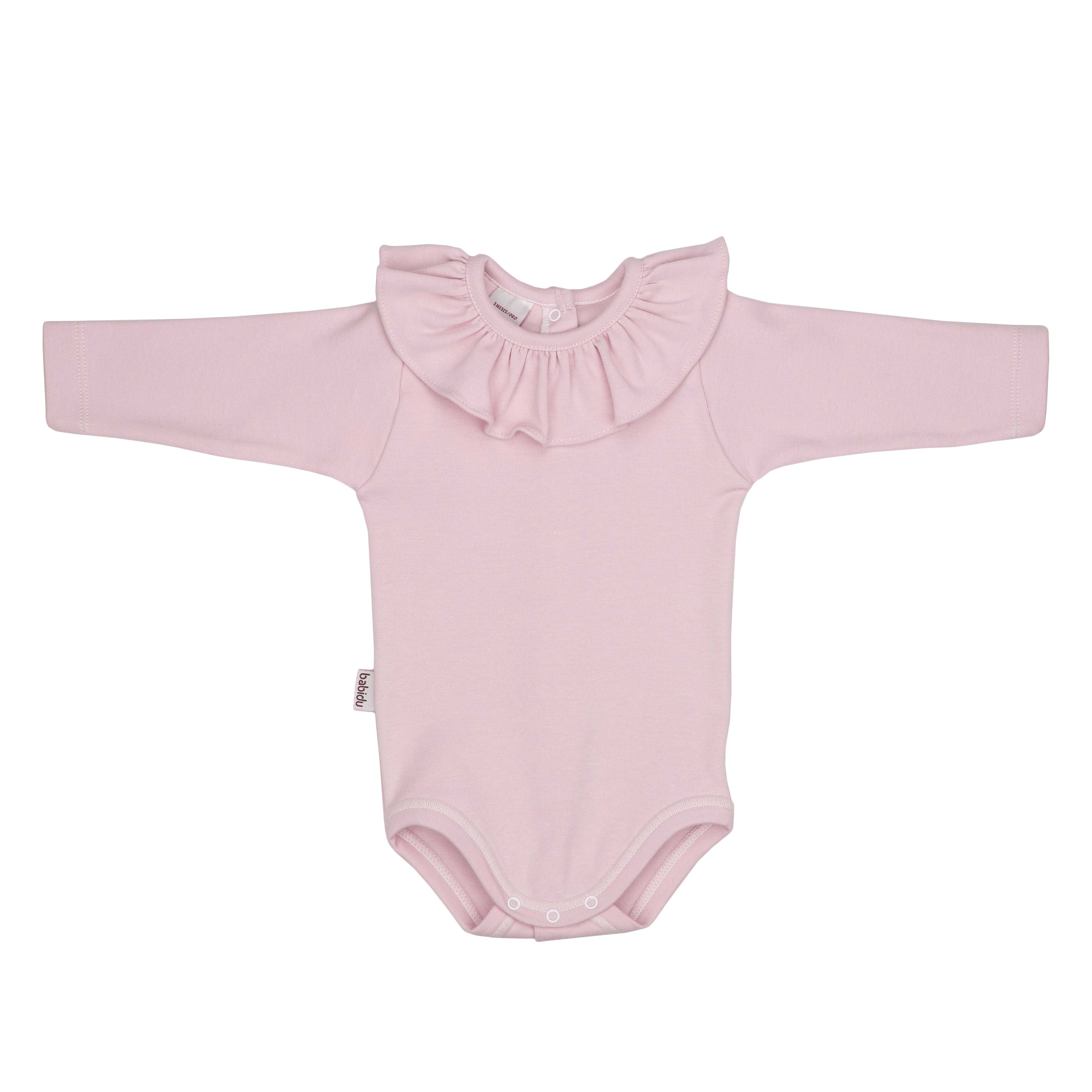 Babybody - Rüschenkragen (pink-rosa)