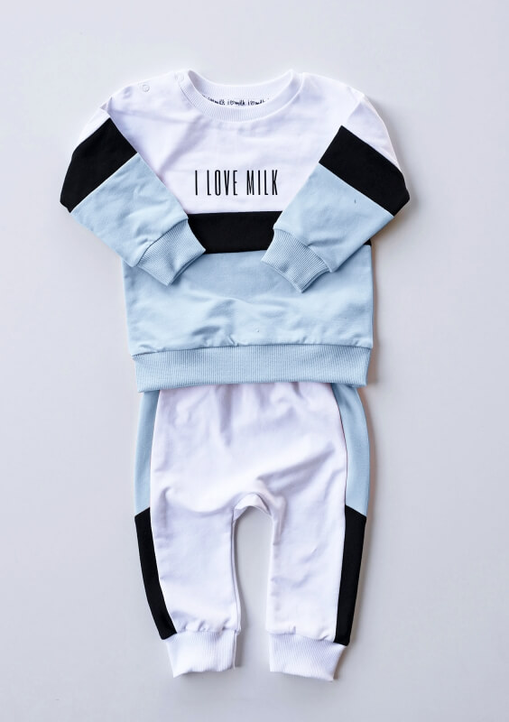 BABYMODE - JOGGINGANZUG "PUDER BLAU" 2ER-SET (PARTNERLOOK)