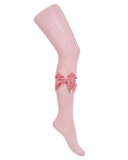 Strumpfhose in Rosa mit Schleife