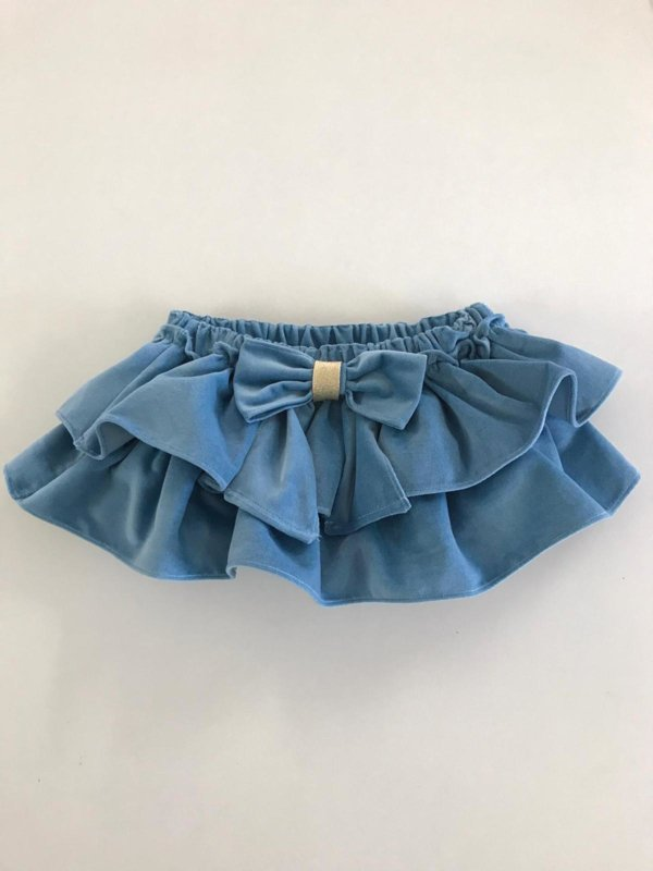 Samt Baby Bloomers Himmelblau